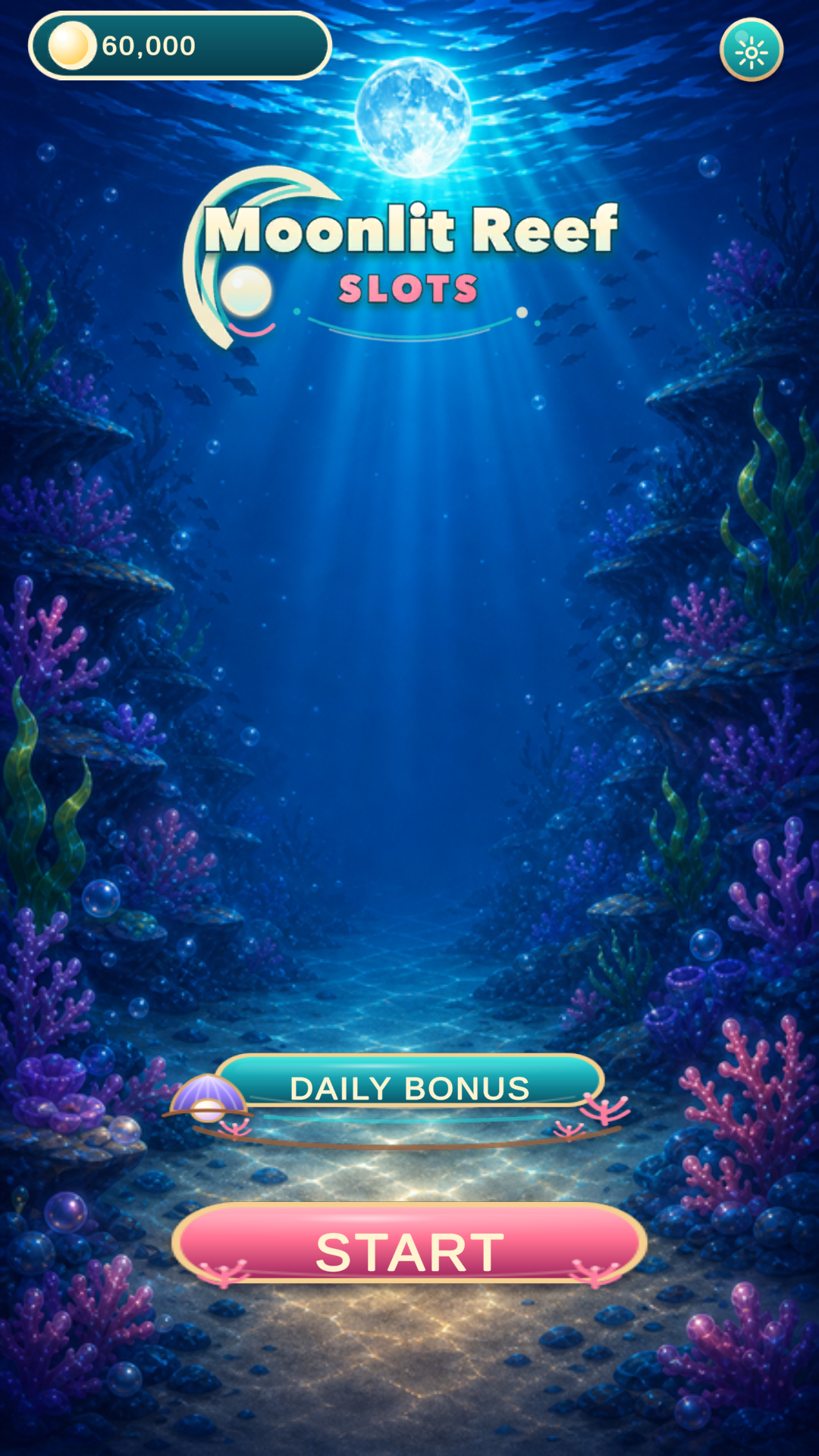 Moonlit Reef Slots slot machine screen