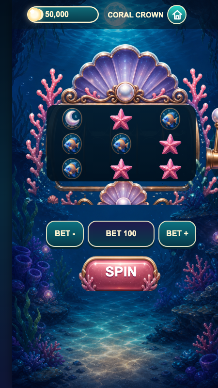 Moonlit Reef Slots gameplay screen